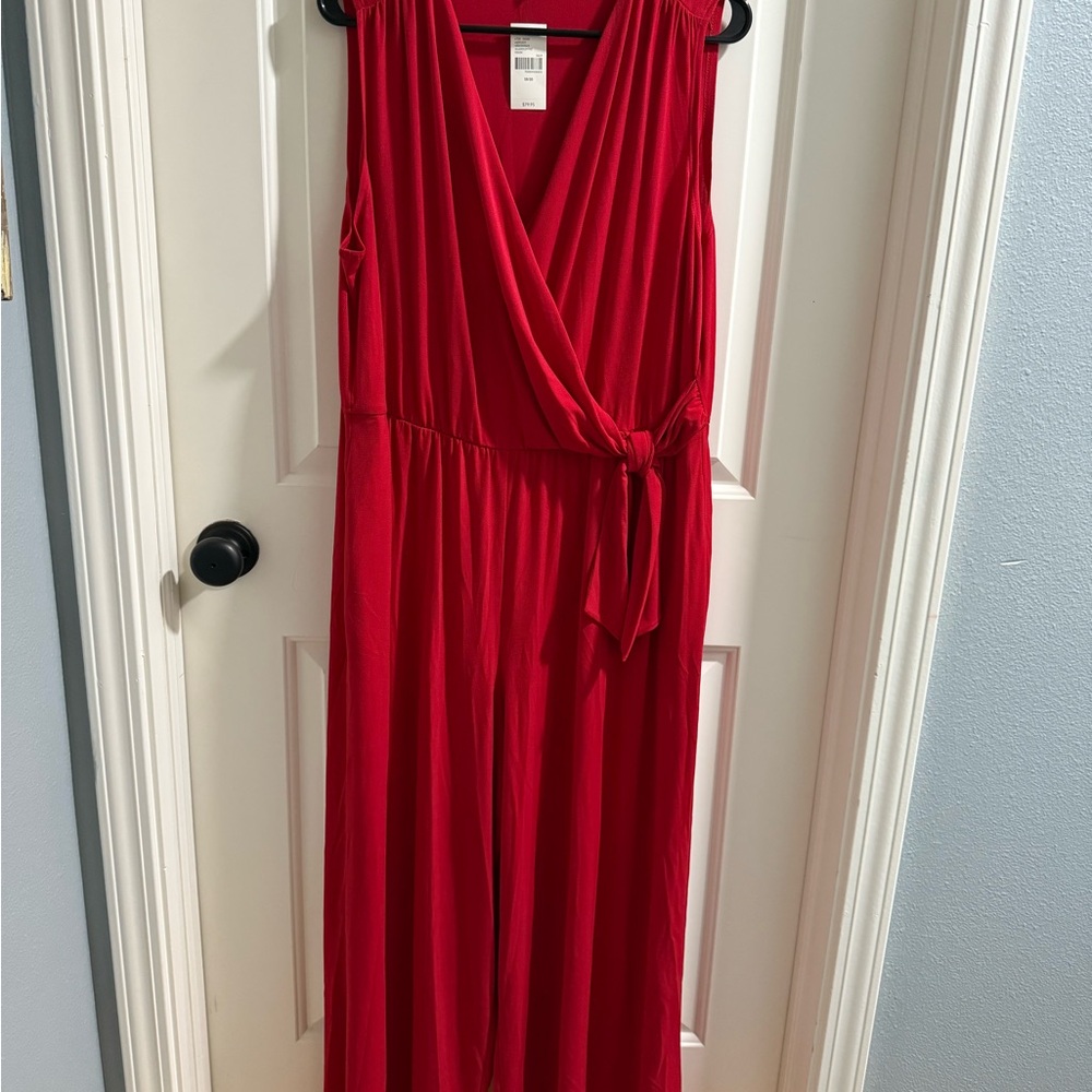 Liz Claiborne Red Sleeveless Romper